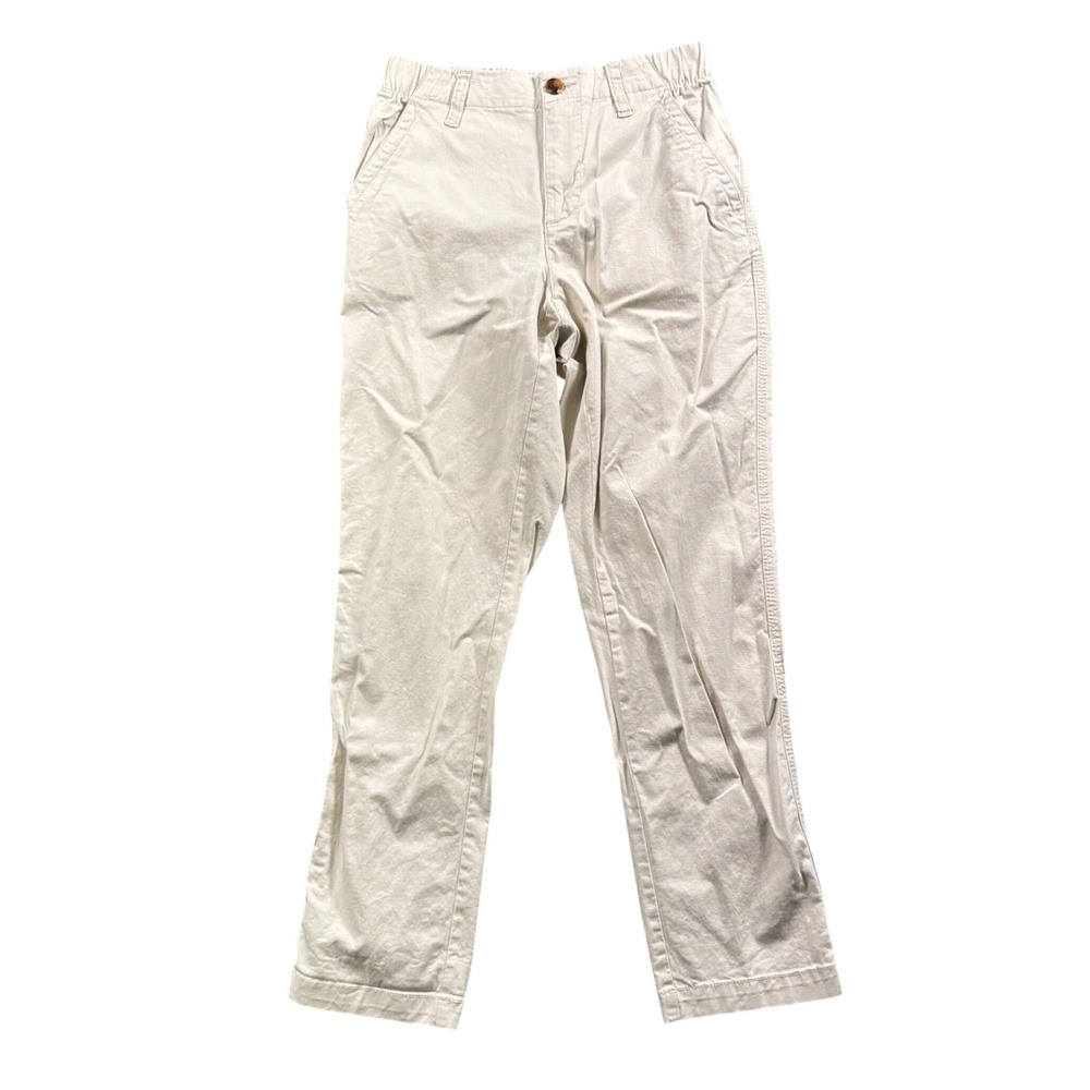 Old Navy OG Chino Pants Womens XS Beige Elastic Waist Straight Leg Stretch